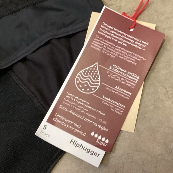 THINX Comfort Stretch Hiphugger Period Underwear, Black - Small NWT - Picture 4 of 10